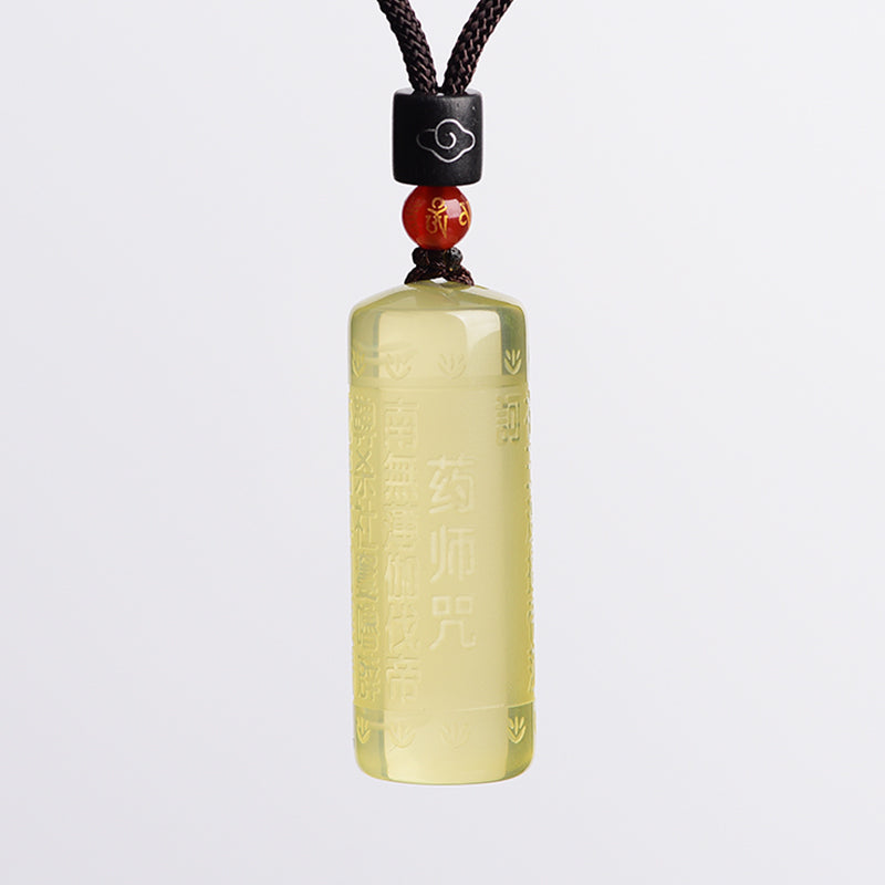 Nimara Ritual Heart Sutra Citrine Happiness Strength Necklace Pendant