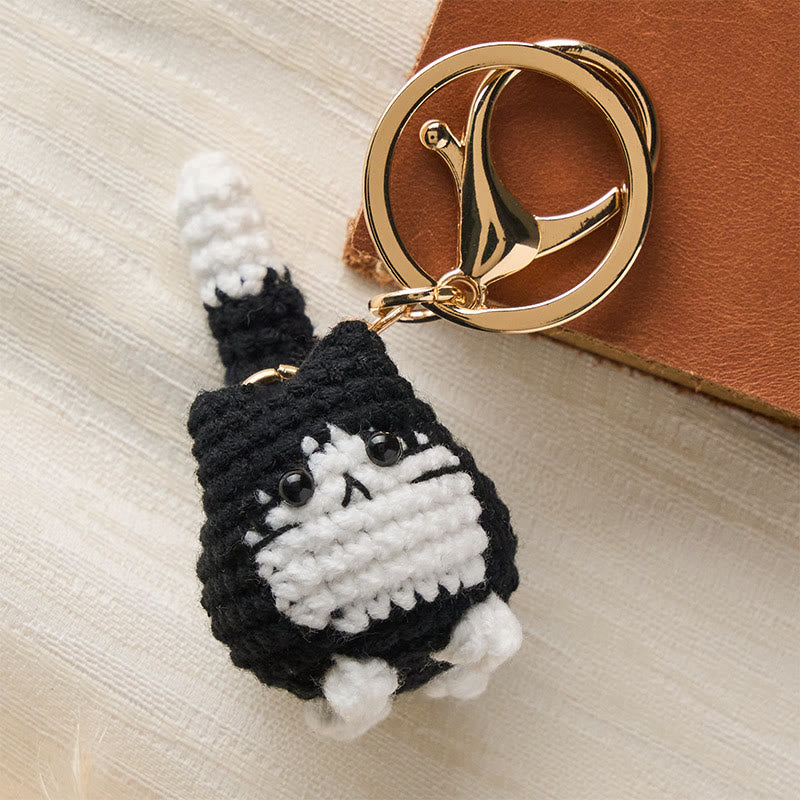 Nimara Ritual Handmade Crochet Cute Cat Bag Charm Softness Keychains