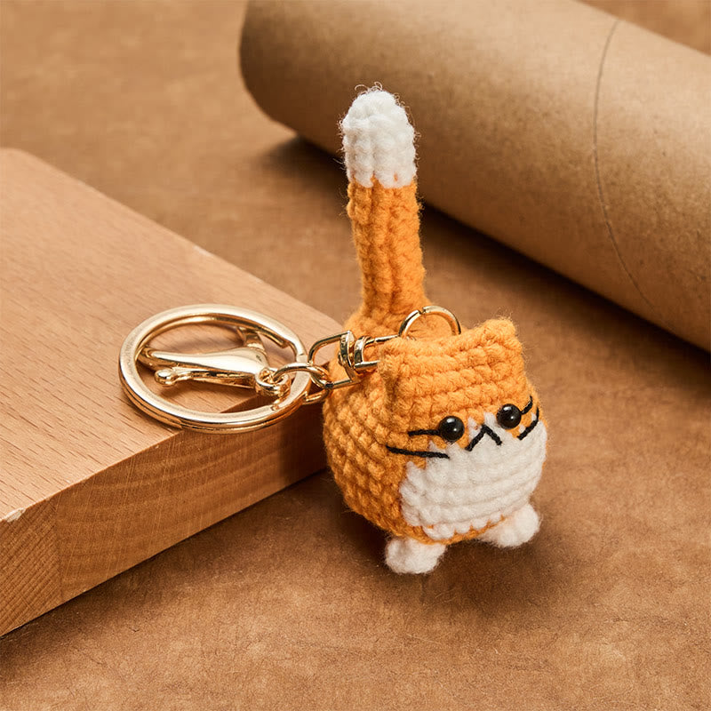 Nimara Ritual Handmade Crochet Cute Cat Bag Charm Softness Keychains
