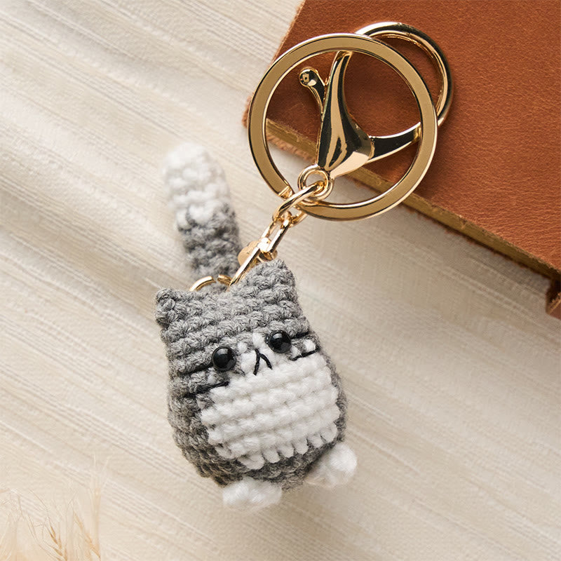 Nimara Ritual Handmade Crochet Cute Cat Bag Charm Softness Keychains