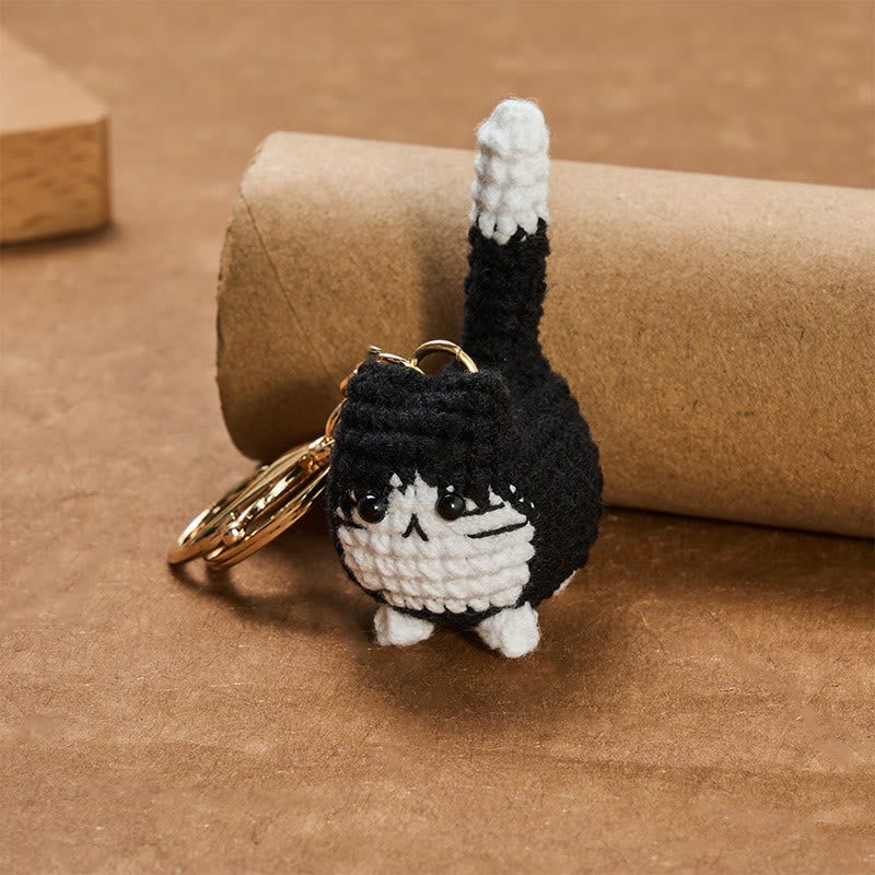 Nimara Ritual Handmade Crochet Cute Cat Bag Charm Softness Keychains