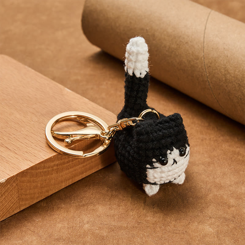 Nimara Ritual Handmade Crochet Cute Cat Bag Charm Softness Keychains