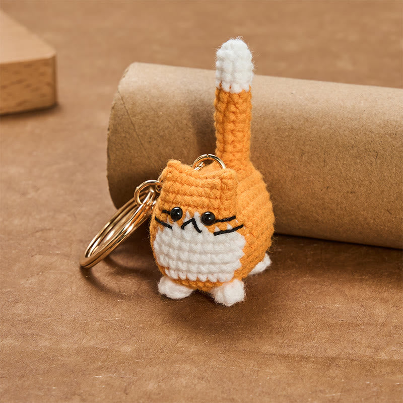 Nimara Ritual Handmade Crochet Cute Cat Bag Charm Softness Keychains