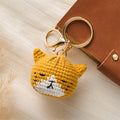 Harmony and Luck Hand-Woven Crochet Cute Cat Head Bag Keychains