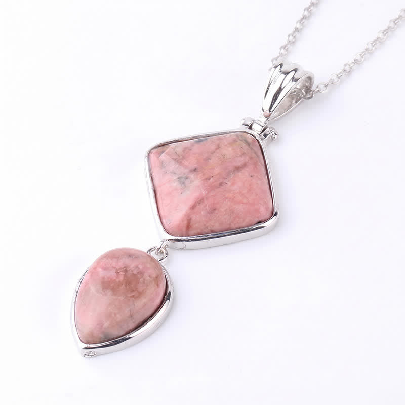 Nimara Ritual Natural Stone Opal Double Pendant Calm Necklace
