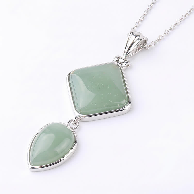 Nimara Ritual Natural Stone Opal Double Pendant Calm Necklace