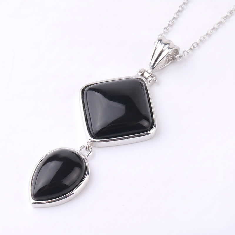Nimara Ritual Natural Stone Opal Double Pendant Calm Necklace