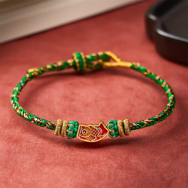 Nimara Ritual Hand-Woven String Koi Fish Strength Rope Bracelet