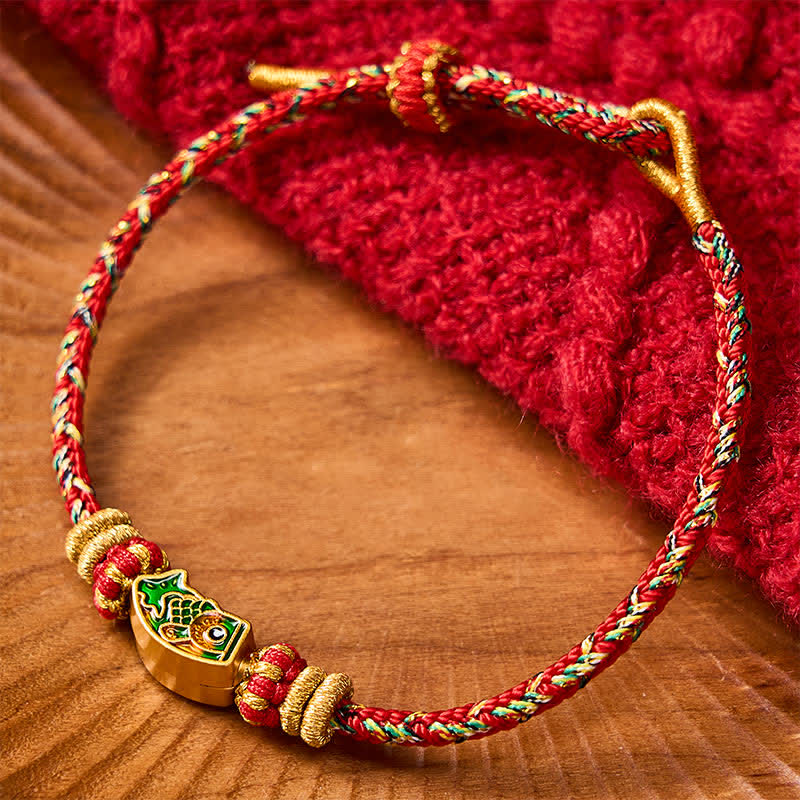 Nimara Ritual Hand-Woven String Koi Fish Strength Rope Bracelet