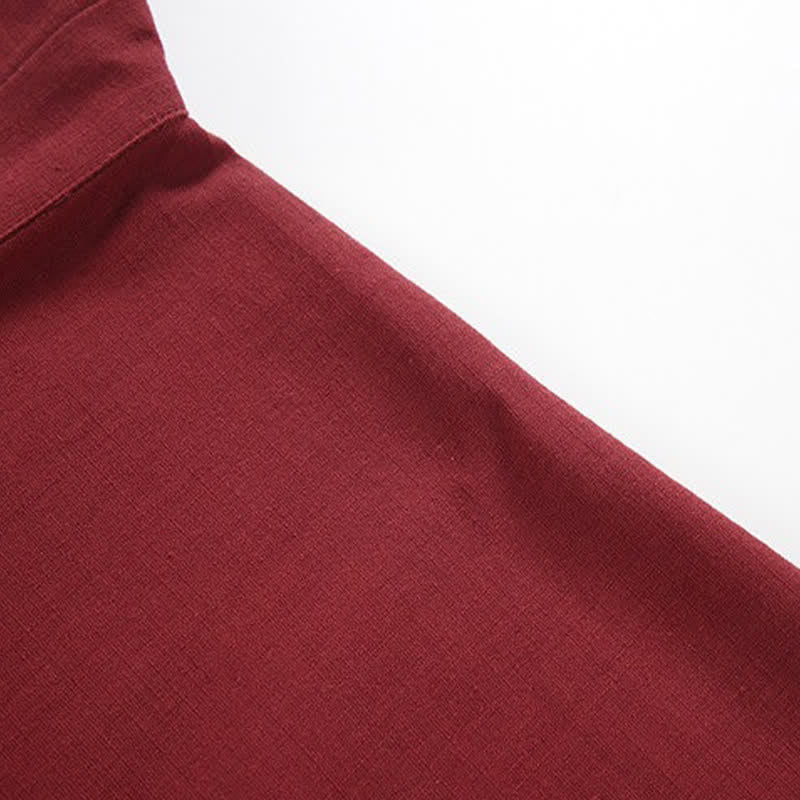 Nimara Ritual Spring Summer Minimalist Drawstring Solid Cotton Linen Men's Kimono