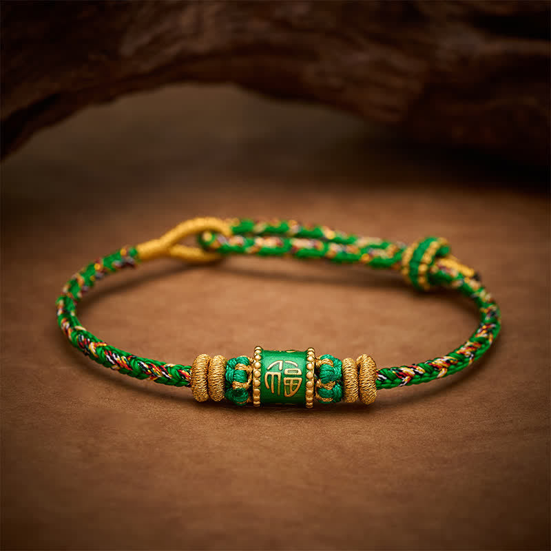 Nimara Ritual Fu Character Green String Happiness Bracelet