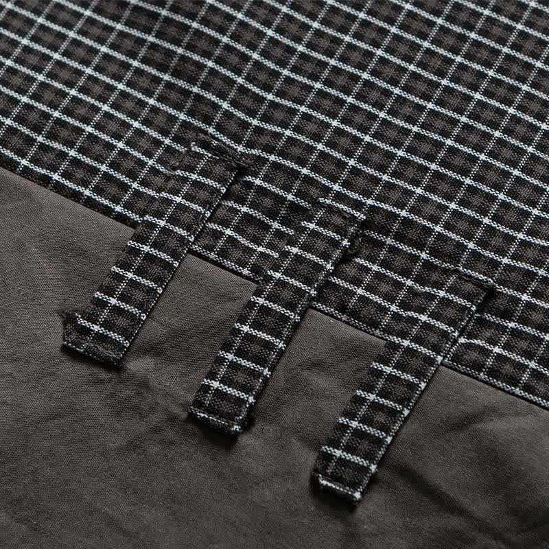Nimara Ritual Spring Fall Vintage Button-Up Plaid Men's Long Sleeve Shirts With Pocket