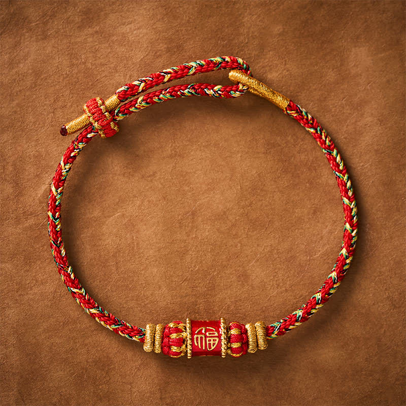 Nimara Ritual Fu Character Red String Fortune Bracelet