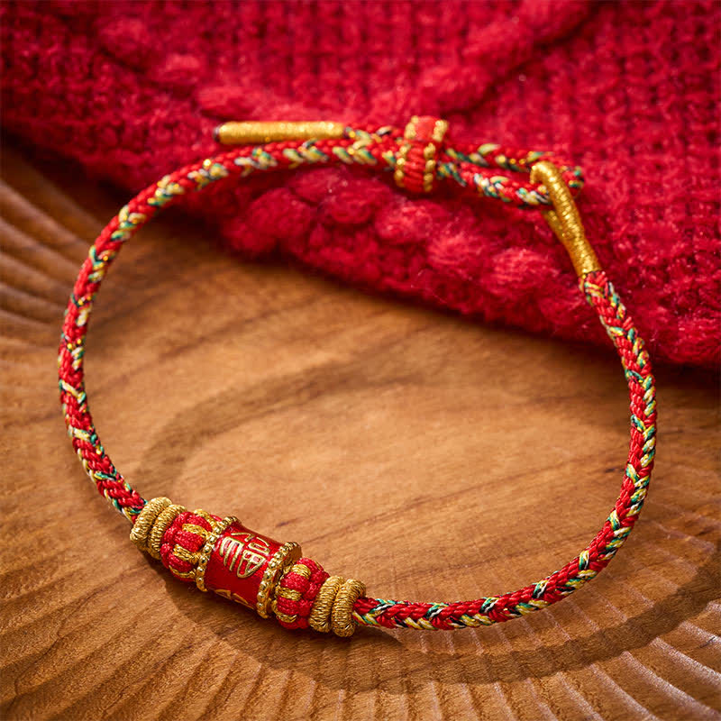 Nimara Ritual Fu Character Red String Fortune Bracelet
