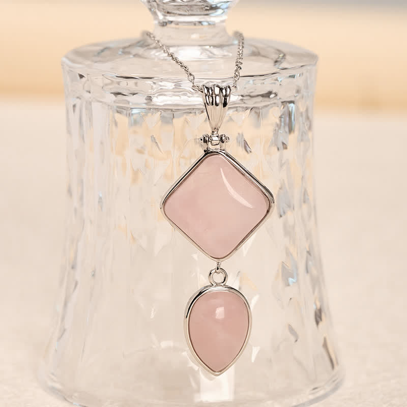 Nimara Ritual Natural Stone Opal Double Pendant Calm Necklace