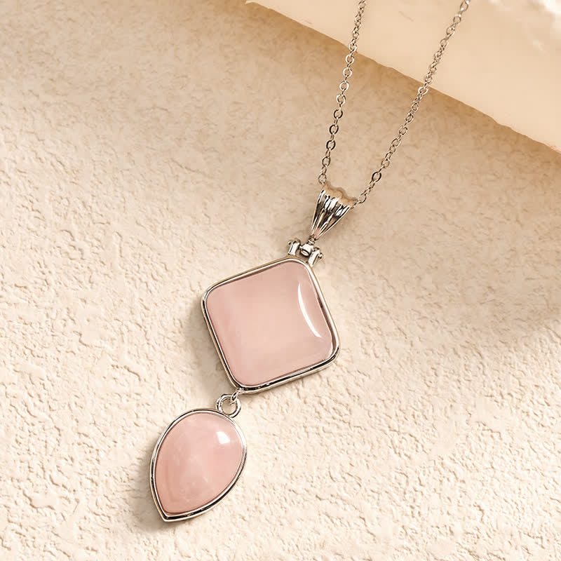 Nimara Ritual Natural Stone Opal Double Pendant Calm Necklace
