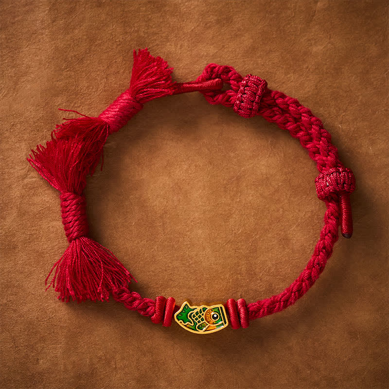 Nimara Ritual Auspicious Red String Koi Fish Success Bracelet