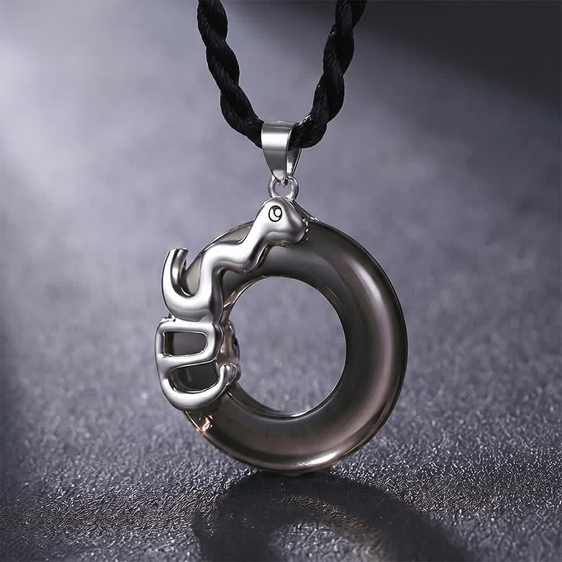 Nimara Ritual Chinese Zodiac Peace Buckle Fortune Pendant Necklace