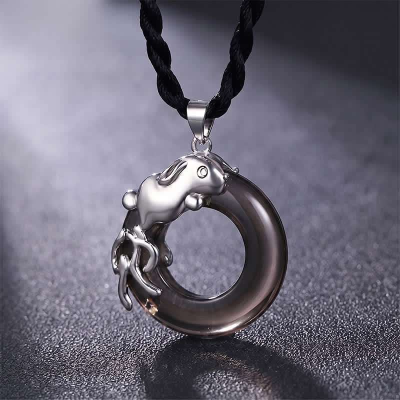 Nimara Ritual Chinese Zodiac Peace Buckle Fortune Pendant Necklace