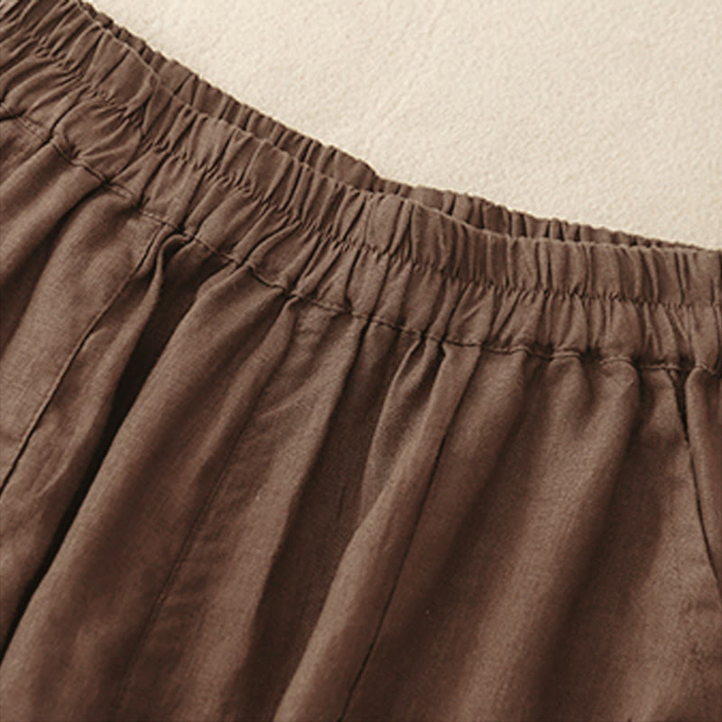 Nimara Ritual Summer Casual Plain Women's Elasti Straight Shorts With Pockets