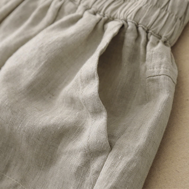 Nimara Ritual Summer Casual Plain Women's Elasti Straight Shorts With Pockets