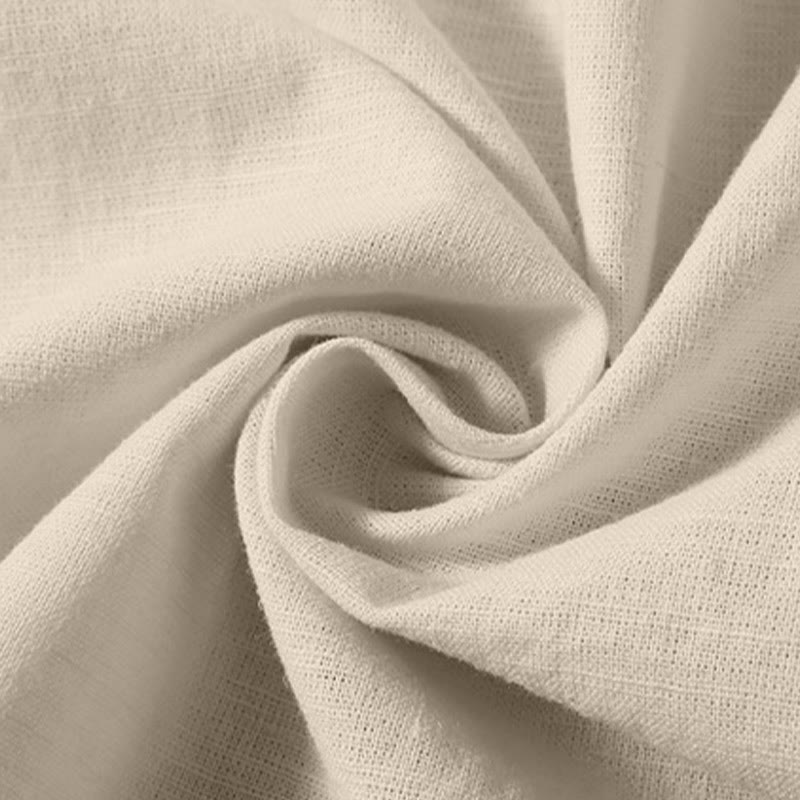 Nimara Ritual Summer Men's Short Sleeve Button Down Cotton Linen Shirt