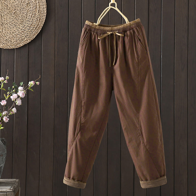 Nimara Ritual Plain Women's Harem Thermal Pants With Pockets