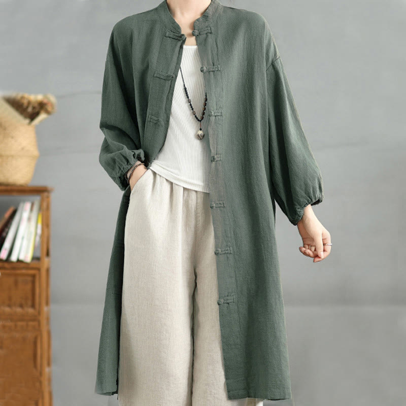 Nimara Ritual Casual Frog-button Women's Coat With Pockets