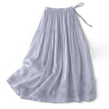 Nimara Ritual Embroidery Hollow Design A-line Drawstring High Waist Women's Skirt With Pockets