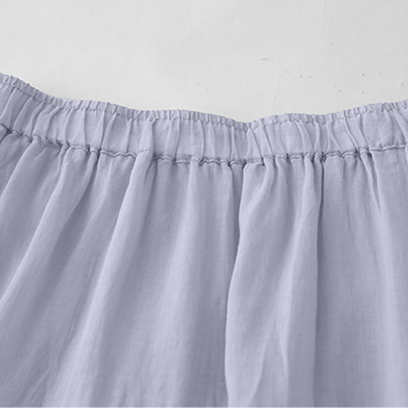 Nimara Ritual Embroidery Hollow Design A-line Drawstring High Waist Women's Skirt With Pockets