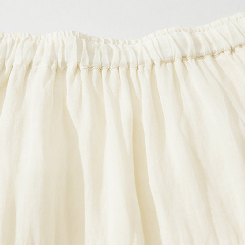 Nimara Ritual Embroidery Hollow Design A-line Drawstring High Waist Women's Skirt With Pockets