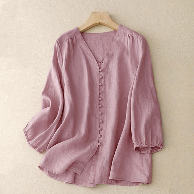 Nimara Ritual V-Neck Design Women's Long Sleeve Shirt