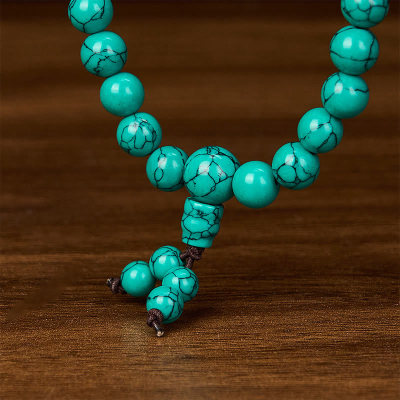 Nimara Ritual Turquoise Inspired 108 Beads Multi Wrap Protection Mala