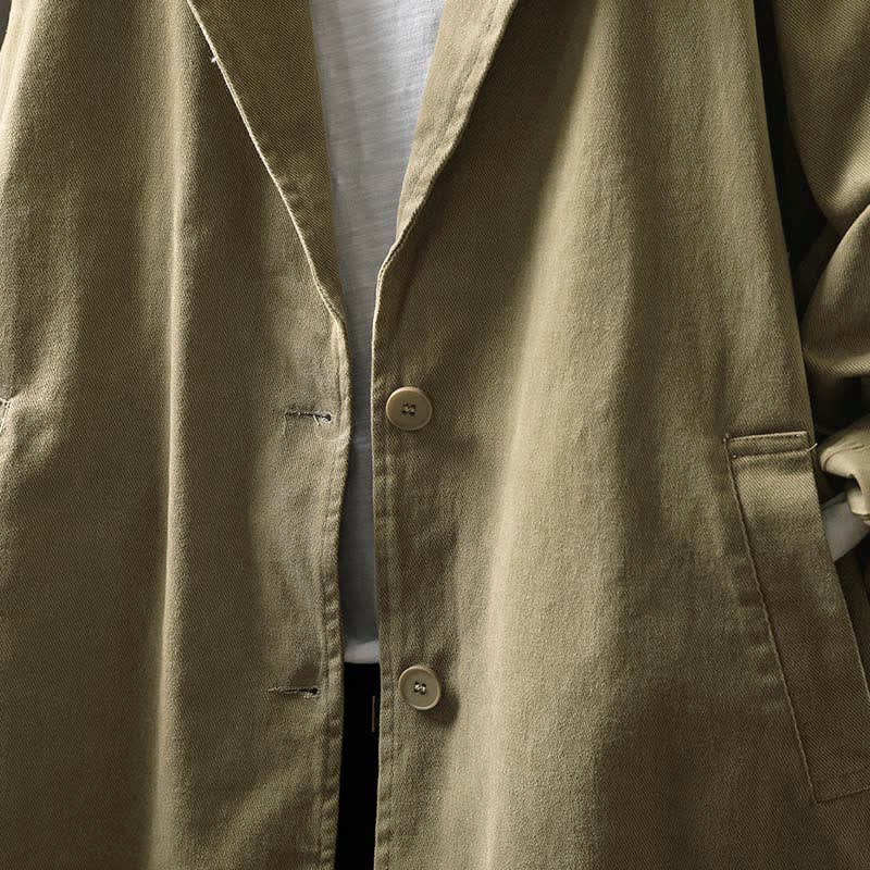 Nimara Ritual Spring Fall Buttons Lapel Collar Long Sleeve Mid-length Women's Jacket With Pockets