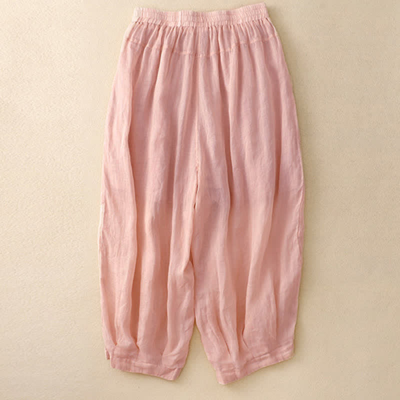 Nimara Ritual Embroidered Pattern Women's Harem Pants With Pockets