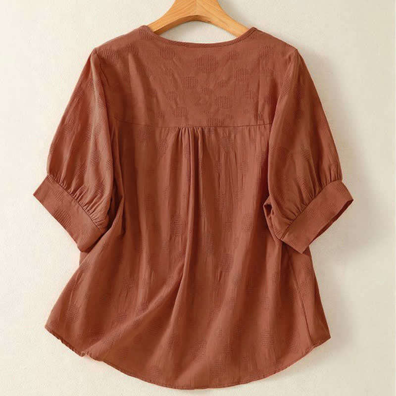 Nimara Ritual Plain Crew Neck Design Women's Loose Short Sleeves T-Shirt