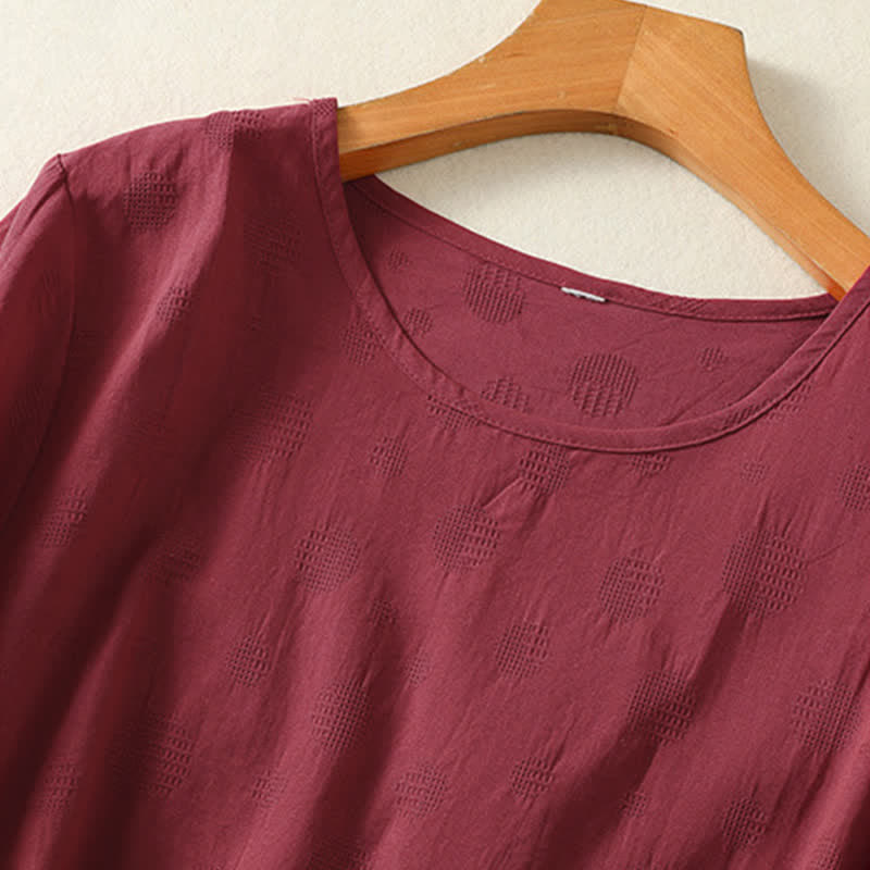 Nimara Ritual Plain Crew Neck Design Women's Loose Short Sleeves T-Shirt