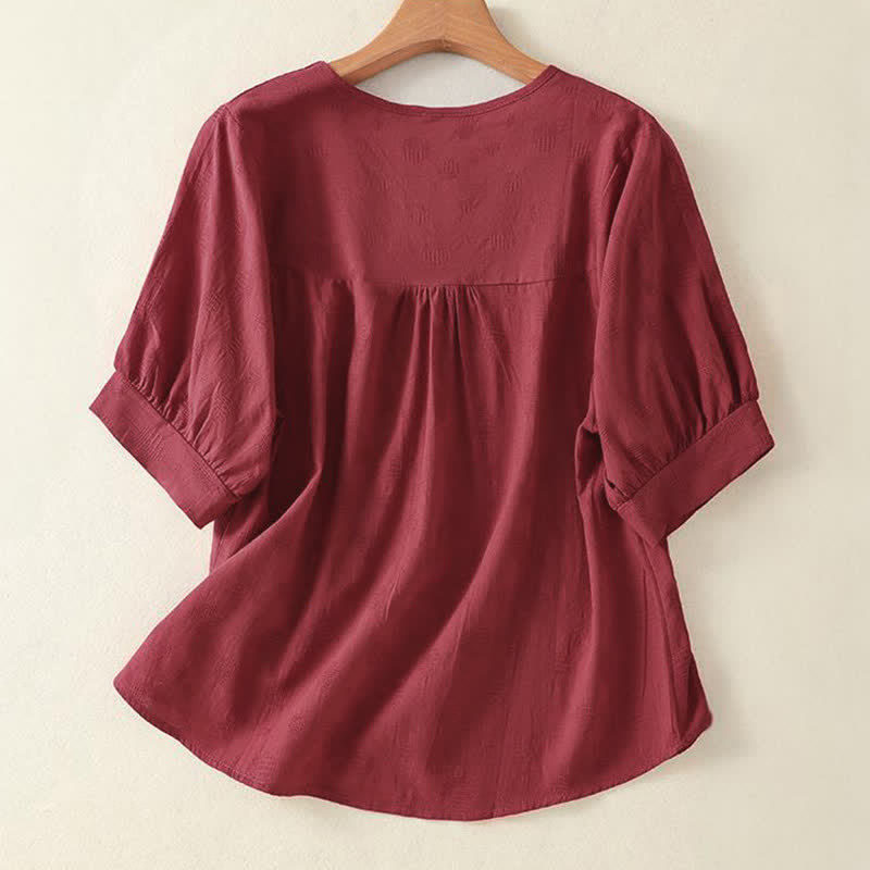 Nimara Ritual Plain Crew Neck Design Women's Loose Short Sleeves T-Shirt