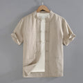 Nimara Ritual Vintage Plain Tang Suit Chinese Frog-Button Men's Shirt With Pockets
