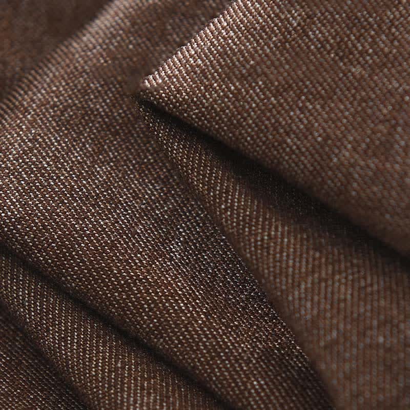 Nimara Ritual Fall Casual Solid Men's Long Sleeve Shirts With Patch Pocket