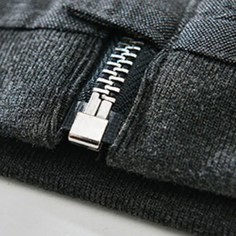 Nimara Ritual Spring Summer Casual Minimalist Mandarin Collar Zipper Design Solid Men's Jacket With Pockets