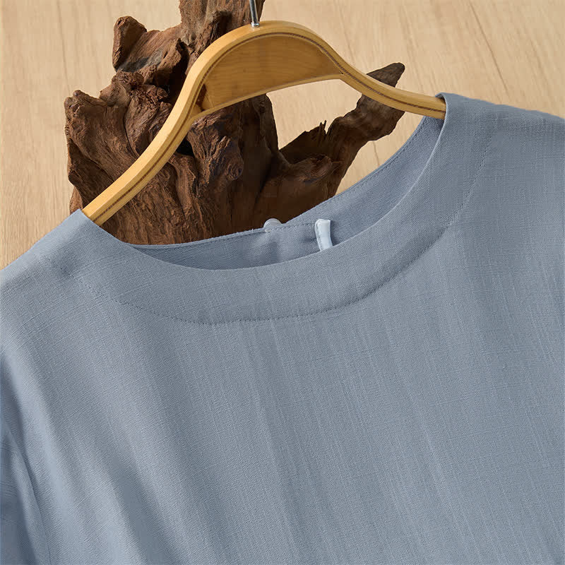 Nimara Ritual Summer Casual Minimalist Crew Neck Solid Cropped Women's Short Sleeve T-Shirts
