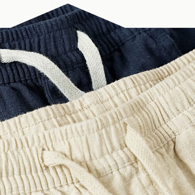 Nimara Ritual Spring Summer Casual Drawstring Solid Ankle Pants Men's Straight Leg Pants With Pocket