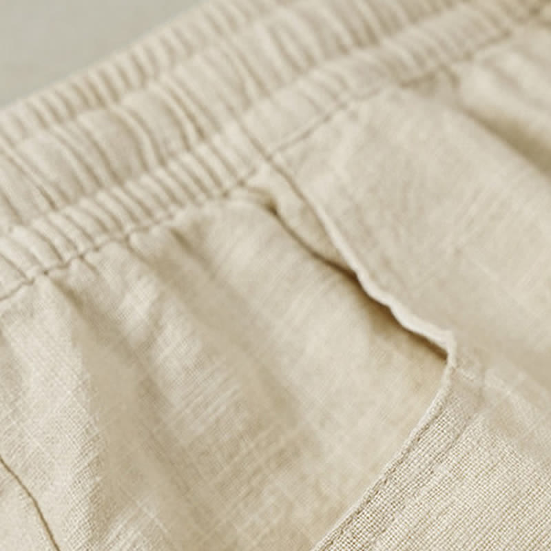 Nimara Ritual Spring Summer Casual Drawstring Solid Ankle Pants Men's Straight Leg Pants With Pocket