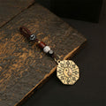 Nimara Ritual Vintage Brass Bagua Pi Xiu Five Emperor Coins Pendant Protection Yin Yang Keychains