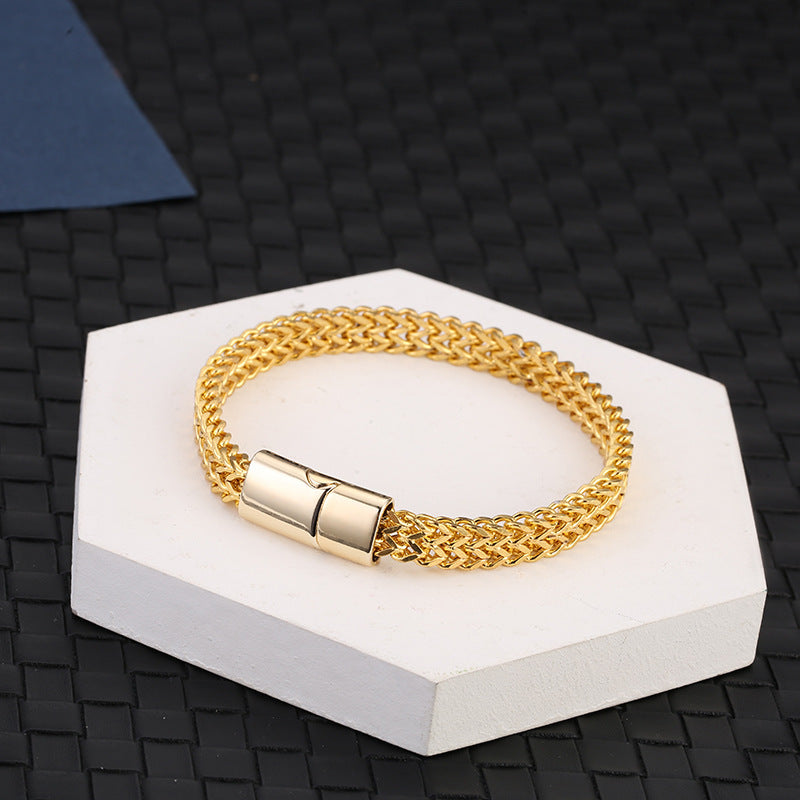 Nimara Ritual Fish Scale Magnetic Buckle Titanium Steel Balance Bracelet Bangle
