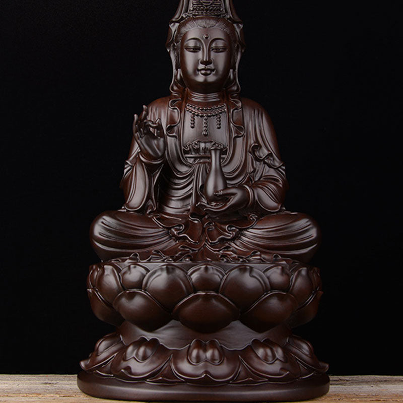 Nimara Ritual Avalokitesvara Ebony Lotus Harmony Blessing Home Decoration