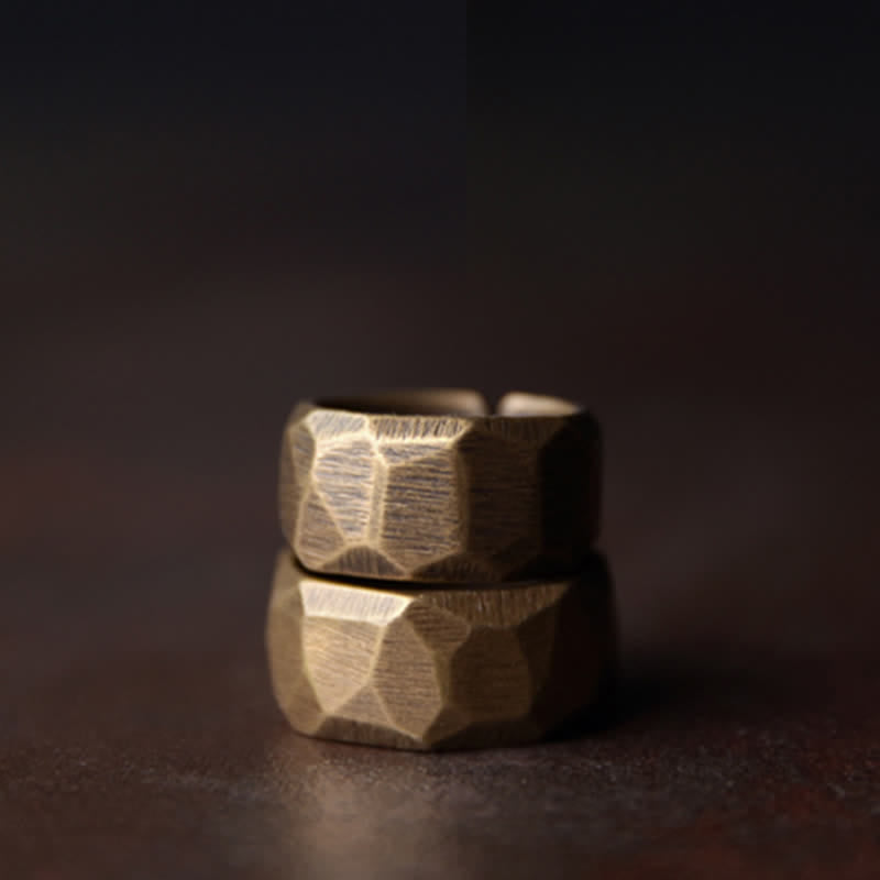 Nimara Ritual Tibetan Simple Design Copper Wealth Ring