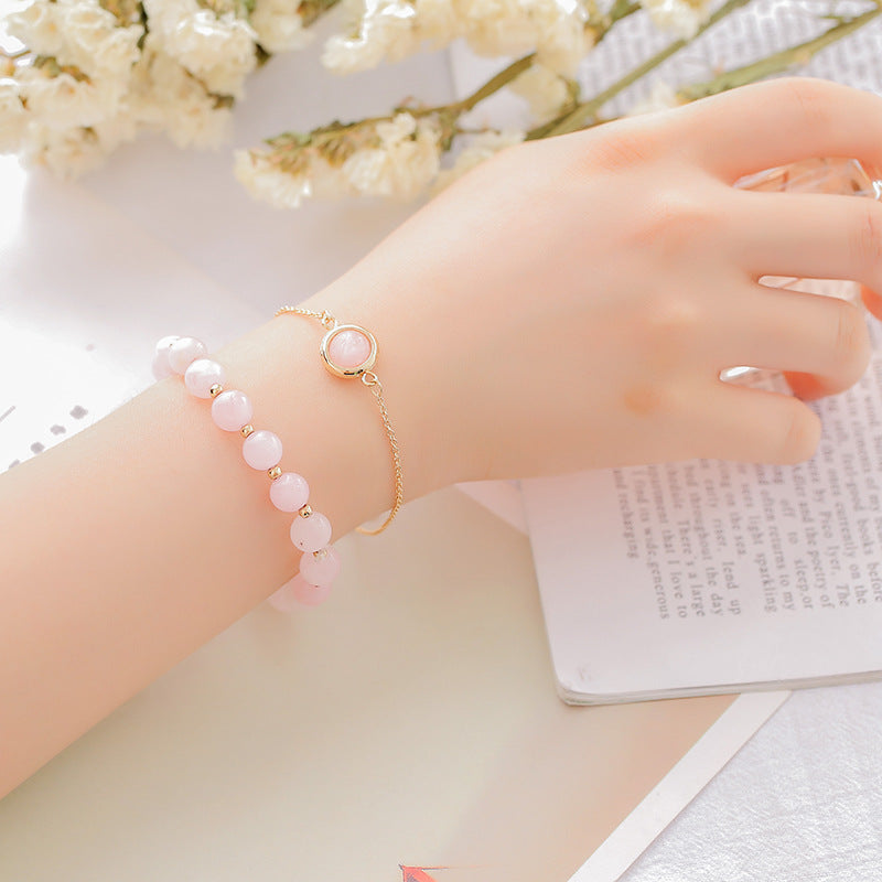 Nimara Ritual Sun Stone Strawberry Quartz Crystal Positive Bracelet