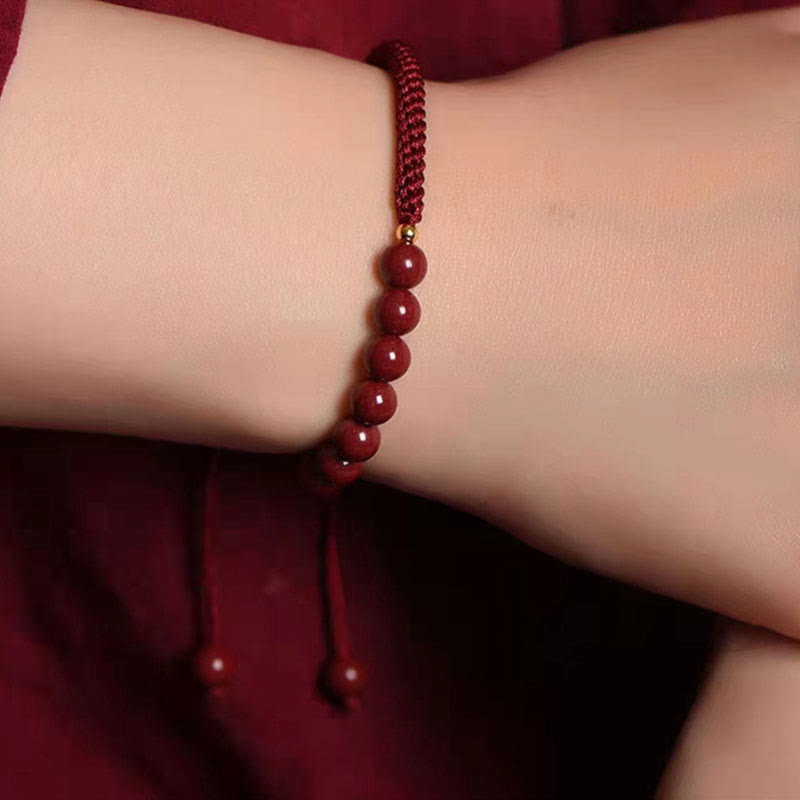 Nimara Ritual Natural Cinnabar King Kong Knot Blessing String Bracelet